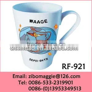 Conic Wholesale Promotional Coffee Cup With Zodiac Design for Used Porcelain Cups thumbnail-1
