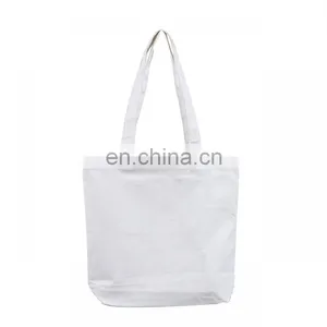 Hot Sale Wholesale 100% Cotton Women Handbag Large Canvas Tote Bag With Custom Printed Logo thumbnail-4