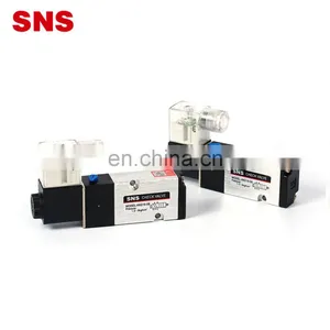 SNS 4M420-15 Series Single and Double Head Electric Coil DC Pneumatic Aluminum Alloy Solenoid Valve thumbnail-3