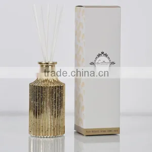 Air Freshener Home Fragrance Aroma Reed Diffuser With Shiny Gold Glass Bottle SA-2249 thumbnail-1