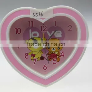 Heart Shape Child Plastic Table Clock thumbnail-1
