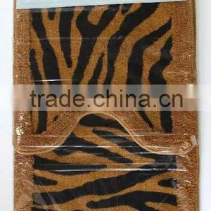 CHINA SUPPLIER BEAUTIFUL CHEAP SOFT MICROFIBER STRPED BATH MAT SET thumbnail-1