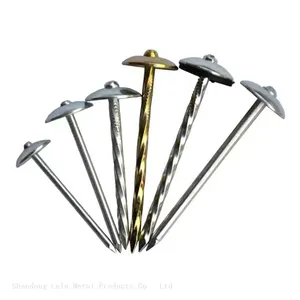 Factory Outlet China Roofing Nails Galvanized Umbrella Head Roofing Nails Corrugated Nails thumbnail-3