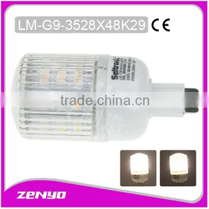 SMD 48 3528 LED 230V LED G9 Bulb Lamp Warm White 360 Degree thumbnail-1