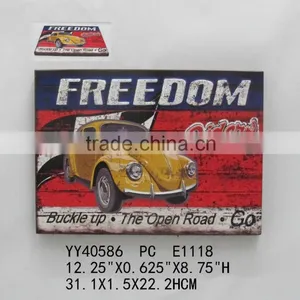 Retro Embossed Metal Signs Freedom, Rusty Tin Sign, Vintage Decorative Tin Sign thumbnail-1