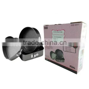 High Quality 3pk Non Stick Heart Round Square Cake Tin thumbnail-1
