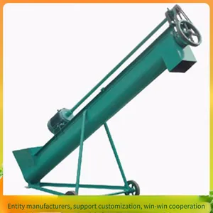 Dry and Wet Powder Screw Feeder, 219 Tubular Canning Elevator, Two-phase Electric Chicken Feed Auger Conveyor thumbnail-1