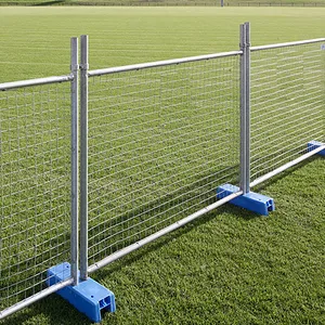 Australian Temporary Metal Fence Panel Mobile Event Construction Australia Temporary Fencing With Base thumbnail-4