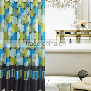 Colorful Bubbles Printed Polyester Mildew Resistant Shower Curtain, New Design thumbnail-1