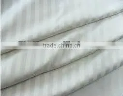 230TC Bleached Cotton/polyester Satin Stripe Fabric for Hotel Bedding Sets thumbnail-1