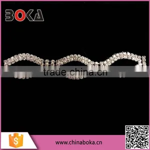 BOKA High Quality Vintage Luxurious Rhinestone Crystal Trim, Bling Bling Rhinestone Chain Trim for Dresses thumbnail-1
