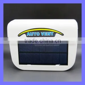 White 1W Solar Auto Vent Car Fan Cooler thumbnail-1