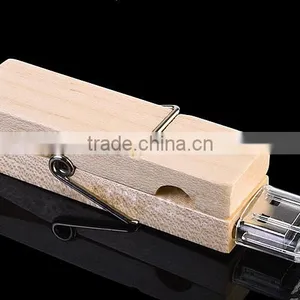 Wholesale 16gb Clip USB Stick Wood With Case thumbnail-1