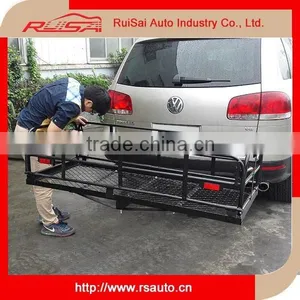 Hitch Mount Folding Cargo Carrier Basket With Waterproof Luggage Bag Quality Choice thumbnail-5