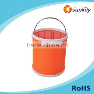 11 Litre Folding Camping Kitchen Bucket Orange thumbnail-1