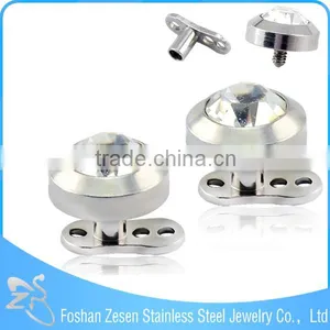 Body Piercing Jewelry Titanium Crystal Dermal Anchor Piercing Jewelry thumbnail-1