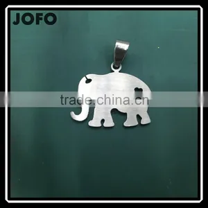 2016 New Arrival Personal Design Steel Color Elephant Pendant For Necklace thumbnail-1