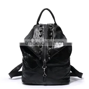 2015 Autumn Top Grain Genuine Leather Backpack Fashion Cattlehide Women Backpack thumbnail-5