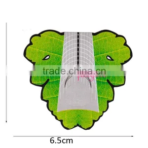 Good Quality Leave Shape Green Thick Salon Gel Nail Form Art Tip Extension Forms thumbnail-2