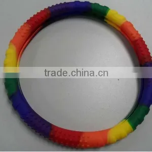 Colorful Auto Car Non-slip Silicone Interior Steering Wheel Cover thumbnail-3
