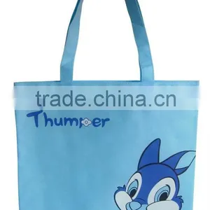 Blue Foldable Non-woven Tote Bag With Long Handle thumbnail-1