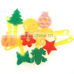 9 Shapes Multicolor Children DIY Sponge Brush thumbnail-3