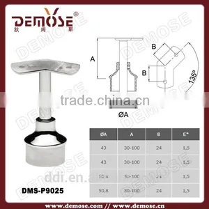 Wall Mounted Bracket Wrought Iron Railing Occasion 50mm Tube Pipe Bracket thumbnail-3