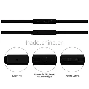 TPE Flat Stereo Built in Mic Aux Input Music Cable for Car thumbnail-3
