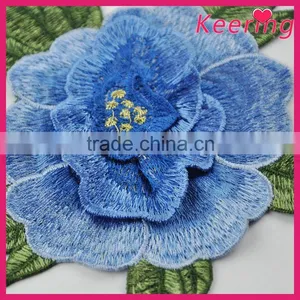 Blue Handmade Flower Patches for Embroidery for Wedding Dress Decoration thumbnail-3