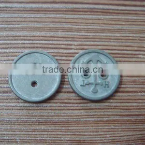 15mm Metal Small 2 Hole Silver Buttons thumbnail-1