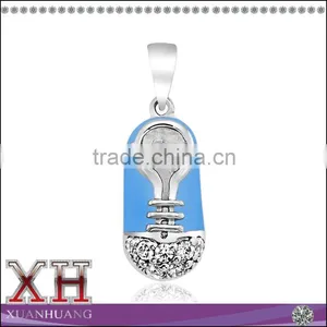 China Wholesale 925 Silver Baby Shoe Pendant thumbnail-1