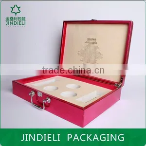 Fashion Luxury Beauty Leather Wooden Cosmetic Box thumbnail-1