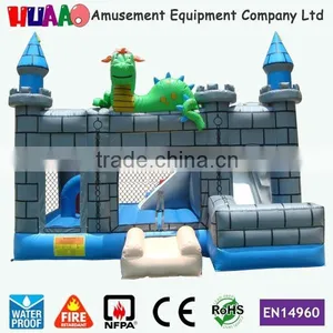0.55 Pvc Commercial Inflatable Castle With Slide thumbnail-3