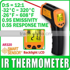 12:1 -32~320C 608F 0.95EM Celsius AR320 Laser Pyrometer IR Infrared Thermometer thumbnail-1