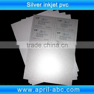 A4 Light Silver VIP Card Inkjet Printable Pvc Sheet Material thumbnail-1