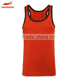 China Manufacture Blank Polyester Full Print Gym Singlets thumbnail-3