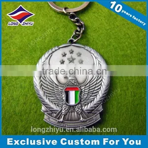 Kuwait 3D Casting Keychain Zinc Alloy Material Silver Keychain thumbnail-1
