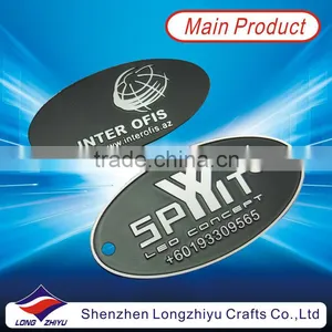 Aluminum Oval Custom Stamping Highlight Brushed Home Appliances Metal Nameplate Metal Labels for Hanging(LZY600018) thumbnail-1