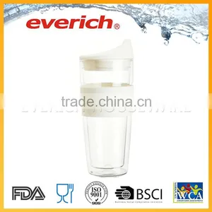 White Wholesale Glass Cup With Lids thumbnail-2