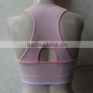 Wholesale Sexy New Design Gymwear Seamless Hollow-out Back Fitness Sports Yoga Stretch Bar Tops thumbnail-2
