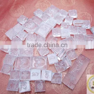 Custom Crystal Logo Pre Inked Stamp Soap Mold thumbnail-1