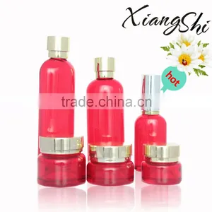 Red Colored Cosmetic Glass Bottles Packaing Jar From China Supplier thumbnail-1