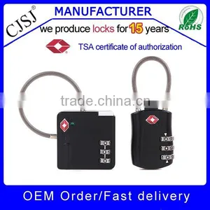 Approved 3-Dial Luggage TSA Cable Lock thumbnail-1