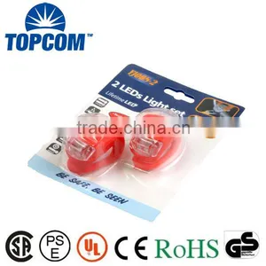 2 LED Colorful Bike Lights LED Silicone Front & Rear Warning Light thumbnail-1