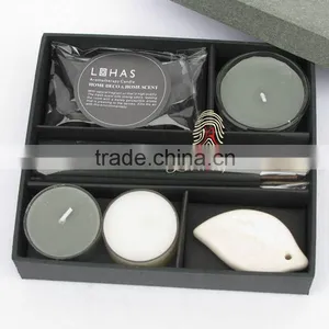 Glass Scented Candle Set With Incense Stick for Holiday thumbnail-2