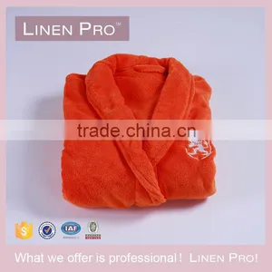 LinenPro Royal Blue Shawl Collar Bath Robe Spa Cotton Robe thumbnail-3