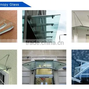 Curved Safe Laminated Glass Canopy for Building With CE, ISO9001, ANSI Certificated thumbnail-4