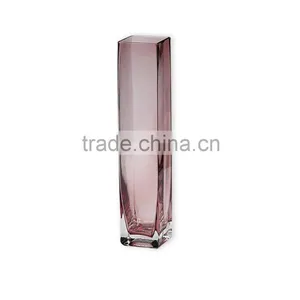 10''x2'' Square Glass Single Flower / Rose Bud Vase thumbnail-1