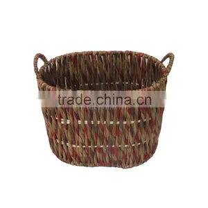 Round Water Hyacinth Baskets With Handles, Storage Water Hyacinth Baskets, Laundry Baskets, Natural Material With Good Price thumbnail-5