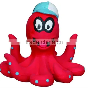 Octopus Squeaky Latex Dog Toy thumbnail-1